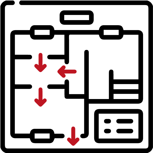 icône consigne évacuation - plans de sécurité